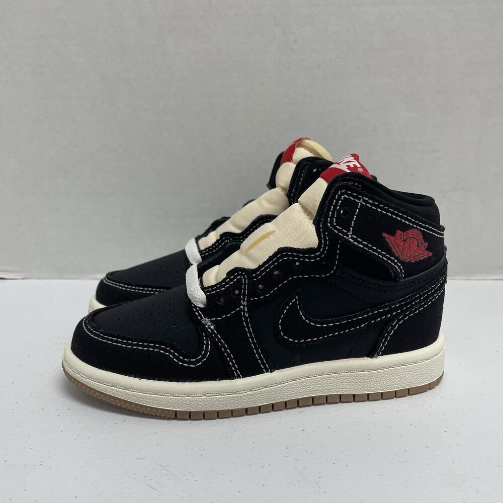 Air Jordan 1 High OG PS Flight Club II9926 001 Size 3 Kids Black White Gum